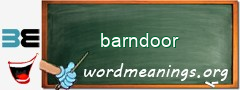 WordMeaning blackboard for barndoor